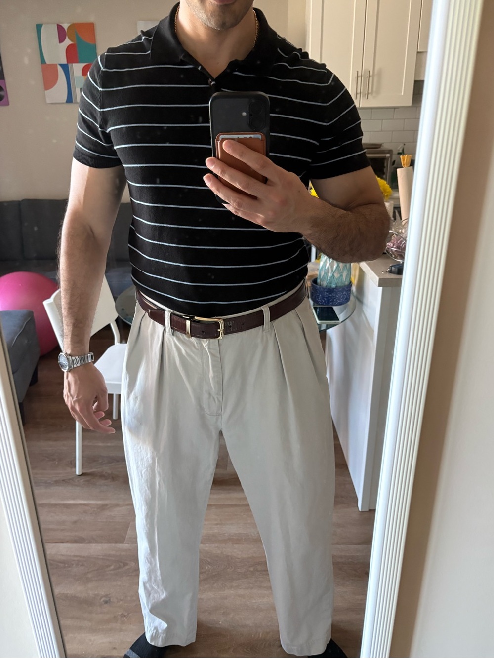 Vintage Ralph Lauren Double Pleated Chinos 36x30 - Old Money Beige Polo Chino